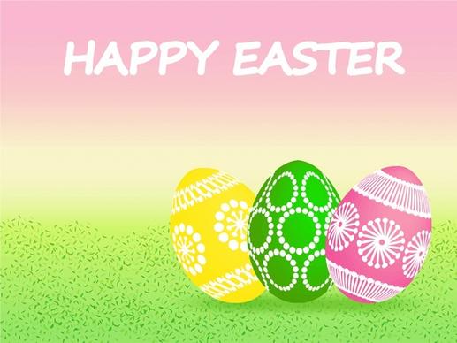 easter card background design with ornamental eggs