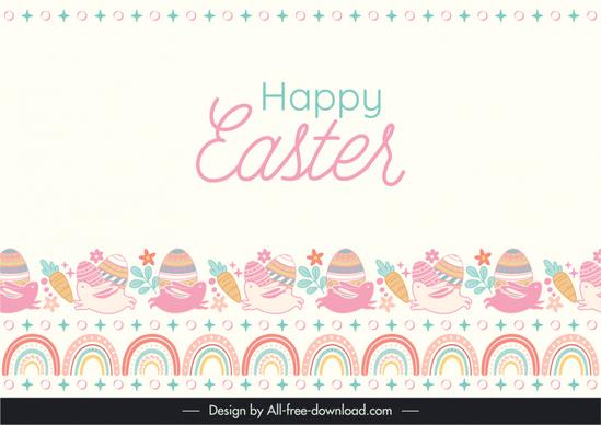 easter day background template elegant flat repeating elements