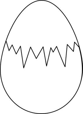 Easter Egg White With Fracture clip art