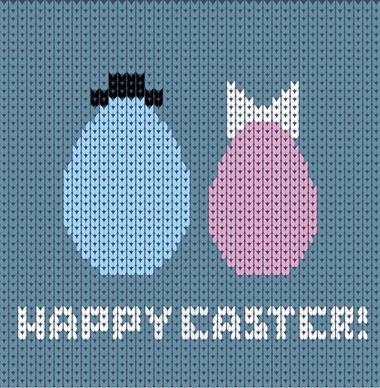 easter egg with fabric background vector