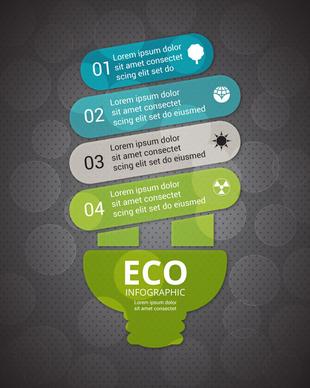 eco infographic design on bokeh background