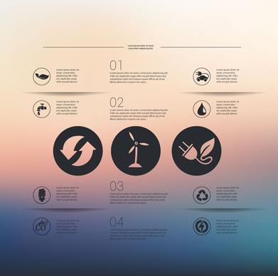 eco infographic design with vintage style