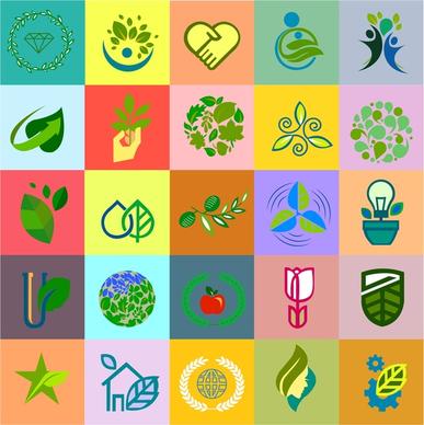 eco life icons isolated with symbols