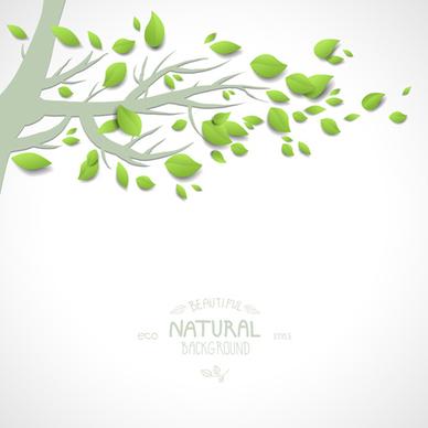 eco natural style tree backgrounds vector