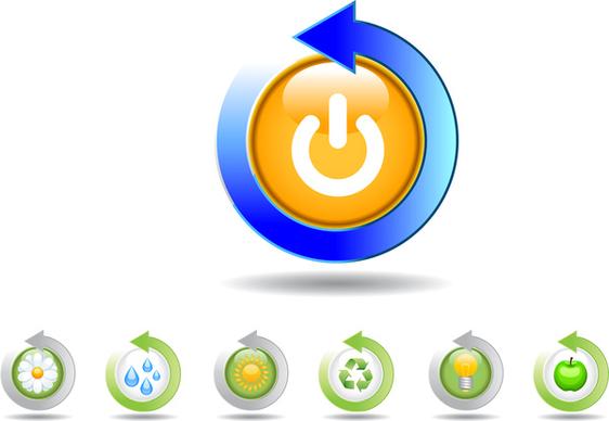 eco power button concept