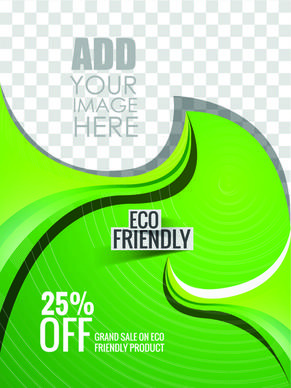 eco style brochure with flyer cover vector