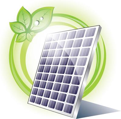 ecology solar panel creative vector