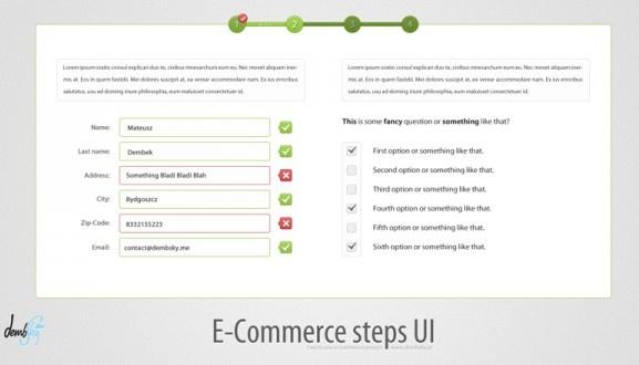 E-Commerce Steps UI