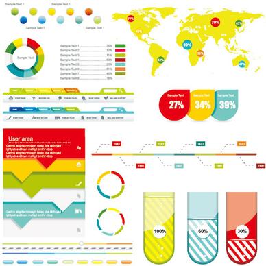 economy infographics design elements vector graphic