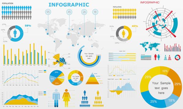 economy infographics vector
