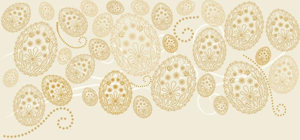 egg shaped decorative pattern background vector