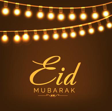 eid mubarak celebrations vector background