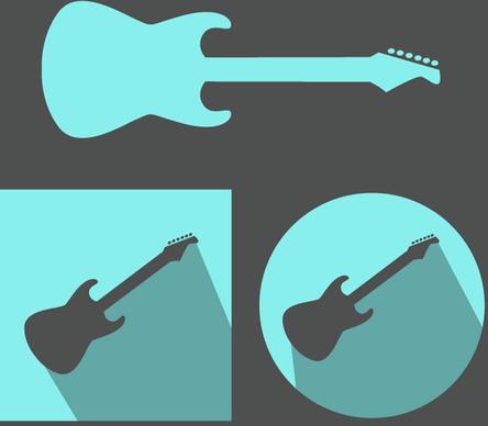 electric guitar vector icon design