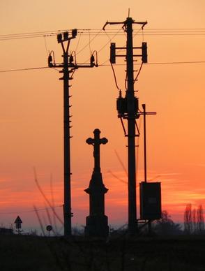 electricity and cross