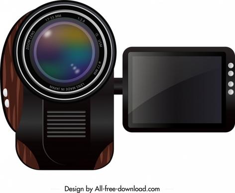 electronic movie camera icon elegant modern design