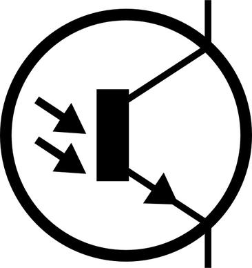 Electronic Phototransistor Npn Circuit Symbol clip art