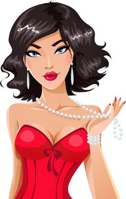elegant and gorgeous woman vector