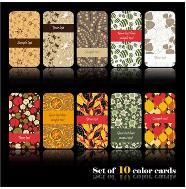 elegant background pattern cards 01 vector