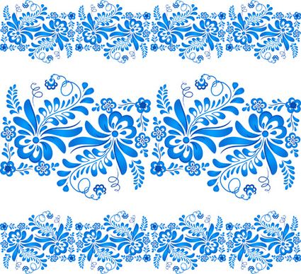 elegant blue floral pattern background vector
