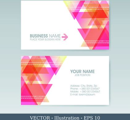 elegant business cards vectors illustration set