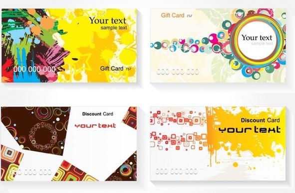 sales card templates abstract colorful geometric grunge decor