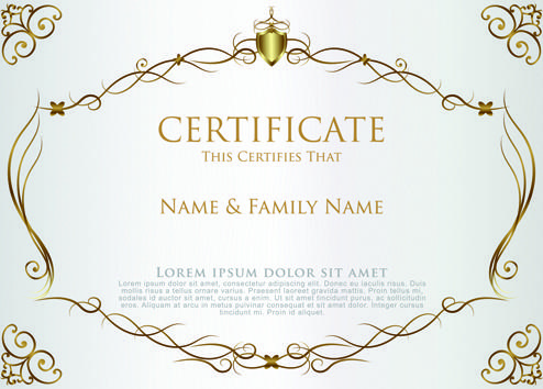 elegant certificate template vector design