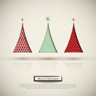 elegant christmas tree holiday background vector