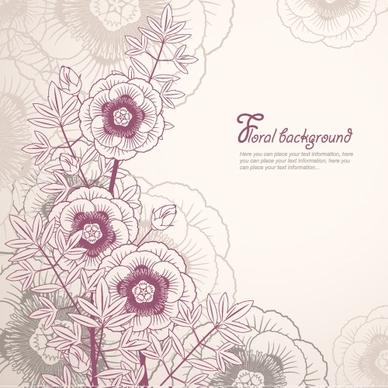elegant floral background 02 vector