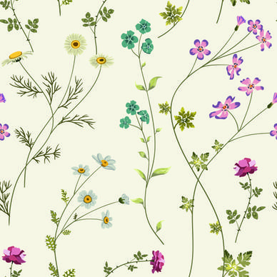 elegant floral pattern vector set