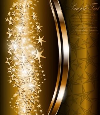 decorative background template twinkling luxury golden dynamic stars