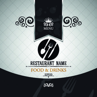 elegant restaurant menu design vector