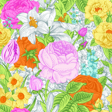 elegant retro floral vector seamless pattern