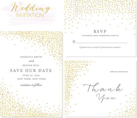 elegant wedding invitations creative vector