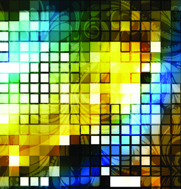 elements of abstract mosaics background vector