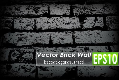 elements of brick wall background vector