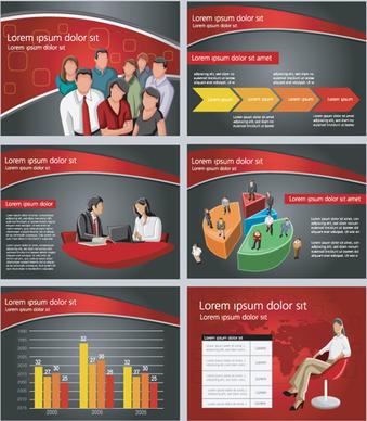 elements of business infographics template vector