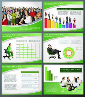 elements of business infographics template vector