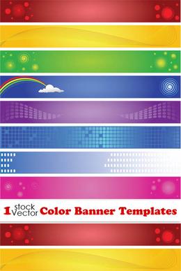 elements of color banner templates vector