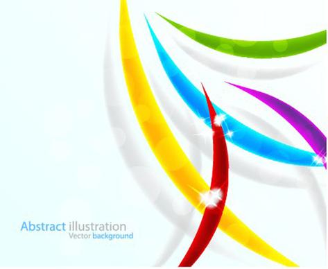 elements of colorful abstract objects vector background set