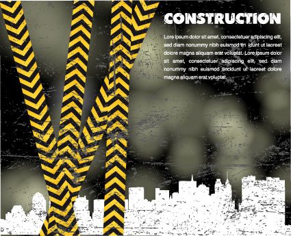 elements of construction template design vector