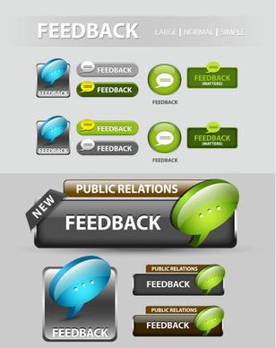 elements of creative web button design vector