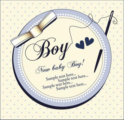 elements of cute new baby cards design vector