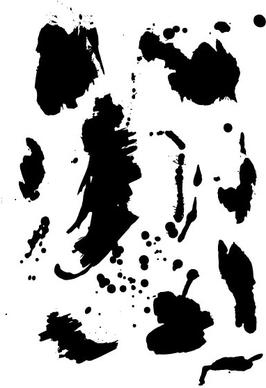 elements of ink splatters vector background