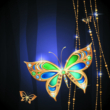 elements of jewelry with animal vector backgrounds