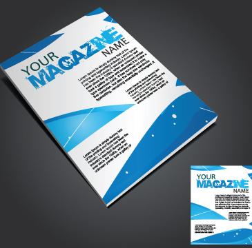 elements of magazine cover design vector