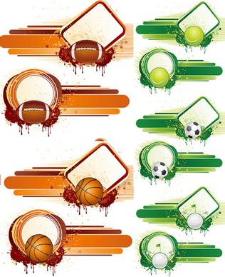 elements of movement style background design vector