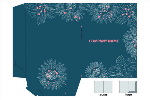 elements of plans gift box design vector