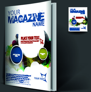 elements of poster and magazine cover design vector
