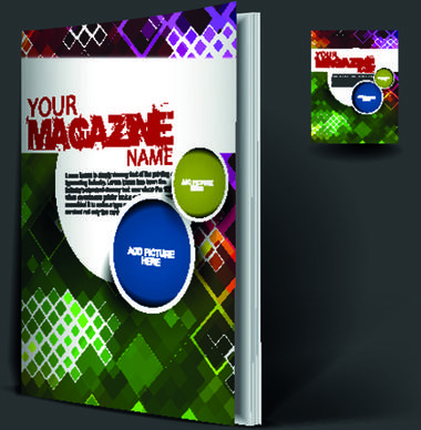 elements of poster and magazine cover design vector