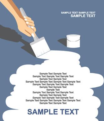 elements of promotional paint template vector